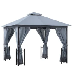 Outsunny 13' X 11' Patio Gazebo Canopy Garden Tent Sun Shade, Outdoor Shelter With 2 Tier Roof, Netting And Curtains, Steel Frame For Patio, Backyard, Garden 14 Outsunny 13' X 11' Patio Gazebo Canopy Garden Tent Sun Shade, Outdoor Shelter With 2 Tier Roof, Netting And Curtains, Steel Frame For Patio, Backyard, Garden -Outsunny GUEST 554c469c 035d 4548 93dc 7bae4ca594fa