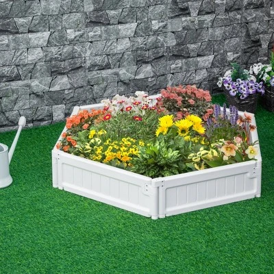 Outsunny 48" X 24" X 8" Raised Garden Bed Kit, Raised Planter Box Above Ground Graden For Flowers/Herb/Vegetables Outdoor Backyard With Easy Assembly 4 Outsunny 48" X 24" X 8" Raised Garden Bed Kit, Raised Planter Box Above Ground Graden For Flowers/Herb/Vegetables Outdoor Backyard With Easy Assembly - Image 2