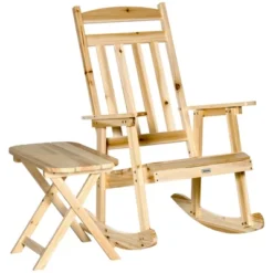 Outsunny Wooden Rocking Chair Set, 2-Piece Outdoor Porch Rocker With Foldable Table For Patio, Backyard And Garden 18 Outsunny Wooden Rocking Chair Set, 2-Piece Outdoor Porch Rocker With Foldable Table For Patio, Backyard And Garden -Outsunny GUEST 5691147d 9404 47e8 926a fdeb70e5b2c2
