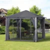 Outsunny Patio Gazebo 10' X 10' Outdoor Soft Top Canopy Tent With Zippered Mesh Sidewalls, Privacy Curtains, Netting 1 Outsunny Patio Gazebo 10' X 10' Outdoor Soft Top Canopy Tent With Zippered Mesh Sidewalls, Privacy Curtains, Netting -Outsunny GUEST 56af15ca 1450 4bcf bc12 1dd271583408