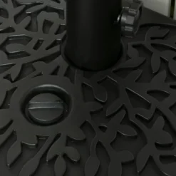 Outsunny Half Round Umbrella Base, Sand Or Water Filled Half Patio Umbrella Stand Holder For Garden, 40lb Capacity Water Or 46lb Capacity Sand, Black -Outsunny GUEST 58422e14 e4d5 4294 a355 7b2d40c1cb44