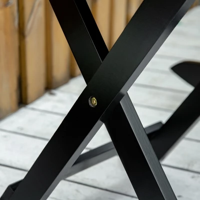 Outsunny Wooden Rocking Chair Set, 2-Piece Outdoor Porch Rocker With Foldable Table For Patio, Backyard And Garden 6 Outsunny Wooden Rocking Chair Set, 2-Piece Outdoor Porch Rocker With Foldable Table For Patio, Backyard And Garden - Image 4