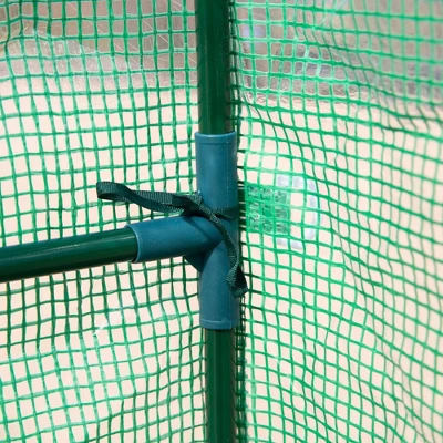 Outsunny 84.25" X 56.25" X 76.75" Walk-in Greenhouse, 3-Tier Shelves, Steel Frame Hot House, Roll-Up Zipper Door For Flowers, Vegetables, Green 6 Outsunny 84.25" X 56.25" X 76.75" Walk-in Greenhouse, 3-Tier Shelves, Steel Frame Hot House, Roll-Up Zipper Door For Flowers, Vegetables, Green - Image 4