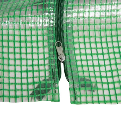 Outsunny 6' X 3' X 3' Portable Mini Greenhouse Outdoor Garden With Large Zipper Doors And Water/UV PE Cover, Green 6 Outsunny 6' X 3' X 3' Portable Mini Greenhouse Outdoor Garden With Large Zipper Doors And Water/UV PE Cover, Green - Image 4