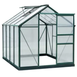 Outsunny Walk-in Plant Greenhouse For Backyard/Outdoor Use With Window And Door, Aluminum Frame, PC Board 22 Outsunny Walk-in Plant Greenhouse For Backyard/Outdoor Use With Window And Door, Aluminum Frame, PC Board -Outsunny GUEST 6300c057 eaa0 4d4e 9509 7fff8f45b635