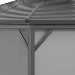 Outsunny 10' X 10' Metal Hardtop Gazebo With Mesh Sidewalls & Curtains, Double Roof Pavilion For Patio, Backyard, Deck, Porch, Gray 11 Outsunny 10' X 10' Metal Hardtop Gazebo With Mesh Sidewalls & Curtains, Double Roof Pavilion For Patio, Backyard, Deck, Porch, Gray -Outsunny GUEST 69a836bf dc01 4062 bace 252714854114