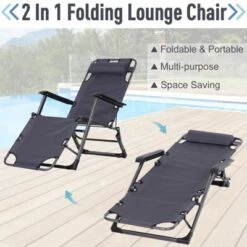 Outsunny 2-in-1 Folding Patio Lounge Chair W/ Pillow, Outdoor Portable Sun Lounger Reclining To 120°/180°, Oxford Fabric 21 Outsunny 2-in-1 Folding Patio Lounge Chair W/ Pillow, Outdoor Portable Sun Lounger Reclining To 120°/180°, Oxford Fabric -Outsunny GUEST 726f05f4 3d64 4cdc bc8f a9abb2e5605e