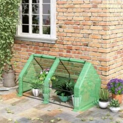 Outsunny 6' X 3' X 3' Portable Mini Greenhouse Outdoor Garden With Large Zipper Doors And Water/UV PE Cover, Green 8 Outsunny 6' X 3' X 3' Portable Mini Greenhouse Outdoor Garden With Large Zipper Doors And Water/UV PE Cover, Green -Outsunny GUEST 72e6ea80 3e54 4259 8127 103ca0ee383d