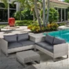 Outsunny 4 Piece Patio Furniture Set, Outdoor Sofa Set With 2 Loveseats, Cushions, Coffee Table, Storage Side Table, PE Rattan Wicker, Gray 2 Outsunny 4 Piece Patio Furniture Set, Outdoor Sofa Set With 2 Loveseats, Cushions, Coffee Table, Storage Side Table, PE Rattan Wicker, Gray -Outsunny GUEST 7344cef9 1e3d 40a4 a9ad 2c284fd9845b