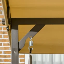 Outsunny 3-Seat Patio Swing Chair, Outdoor Canopy Swing Glider With Cushion With 3 Throw Pillows & Adjustable Shade For Porch, Khaki 11 Outsunny 3-Seat Patio Swing Chair, Outdoor Canopy Swing Glider With Cushion With 3 Throw Pillows & Adjustable Shade For Porch, Khaki -Outsunny GUEST 73d18d34 ae57 4481 b037 730f0c277aef