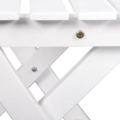 Outsunny 3 Piece Bistro Set, Wood Folding Outdoor Furniture With Table & Chairs For Backyard & Balcony, Square, White -Outsunny GUEST 77beba0e 90a6 46c1 8b9d 3ea29280854d