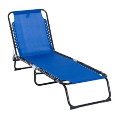 Outsunny Outdoor Folding Chaise Lounge Chair Portable Lightweight Reclining Garden Sun Lounger With 4-Position Adjustable Backrest For Patio, Deck, And Poolside -Outsunny GUEST 7882d5a3 20c9 4533 89bd 0d5d3659e8d1