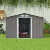 Outsunny 9' X 6' Metal Storage Shed Garden Tool House With Double Sliding Doors, 4 Air Vents For Backyard, Patio, Lawn Gray 1 Outsunny 9' X 6' Metal Storage Shed Garden Tool House With Double Sliding Doors, 4 Air Vents For Backyard, Patio, Lawn Gray -Outsunny GUEST 7afda3dc 00a1 4901 b79c d7d40561d5f2