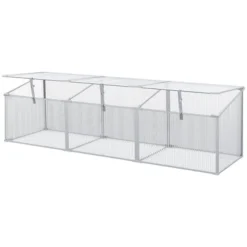 Outsunny Mini Greenhouse Kit, 71" Outdoor Cold Frame With Adjustable Roof, Polycarbonate & Aluminum Frame 9 Outsunny Mini Greenhouse Kit, 71" Outdoor Cold Frame With Adjustable Roof, Polycarbonate & Aluminum Frame -Outsunny GUEST 81c18495 993a 49c8 9ae0 65c0eb81ce4e