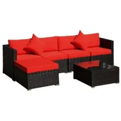 Outsunny 6 Pieces Outdoor PE Rattan Sofa Set, Sectional Conversation Wicker Patio Couch Furniture Set With Cushions And Coffee Table 28 Outsunny 6 Pieces Outdoor PE Rattan Sofa Set, Sectional Conversation Wicker Patio Couch Furniture Set With Cushions And Coffee Table -Outsunny GUEST 89f46c4a 57c4 4775 b3ec 20db030b26c7