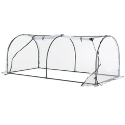 Outsunny Portable Tunneled Greenhouse With Zippered Doors, Water/UV Fighting PVC Cover -Outsunny GUEST 8a6b8d78 b2ad 43ce aa5c 35534c017690