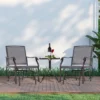 Outsunny 3 Pcs Outdoor Gliders Set Bistro Set With Glass Top Table For Patio, Garden, Backyard, Lawn, Gray 1 Outsunny 3 Pcs Outdoor Gliders Set Bistro Set With Glass Top Table For Patio, Garden, Backyard, Lawn, Gray -Outsunny GUEST 8b49e6b4 9885 44c6 9f1c c5f0b4ef95b6
