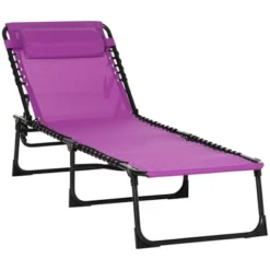 Outsunny Outdoor Folding Chaise Lounge Chair Portable Lightweight Reclining Garden Sun Lounger With 4-Position Adjustable Backrest For Patio, Deck, And Poolside -Outsunny GUEST 8cee830e 8506 47e7 b03d ea86c549e1b0