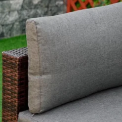 Outsunny 4-Pcs Patio Furniture Sets Outdoor Wicker Conversation Set Rattan Sofa Set With Tempered Glass Coffee Table And Cushions For Backyard, 13 Outsunny 4-Pcs Patio Furniture Sets Outdoor Wicker Conversation Set Rattan Sofa Set With Tempered Glass Coffee Table And Cushions For Backyard, -Outsunny GUEST 8d5c93cc 25af 40de 8daf 69c100897211