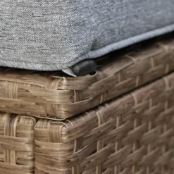 Outsunny 6 Piece Patio Furniture Set Outdoor Wicker Conversation PE Rattan Sectional Sofa Set With Ottoman, Tempered Glass Table, Gray -Outsunny GUEST 8e44110f 3f51 4a9c 925d b1f7c5d44ad1