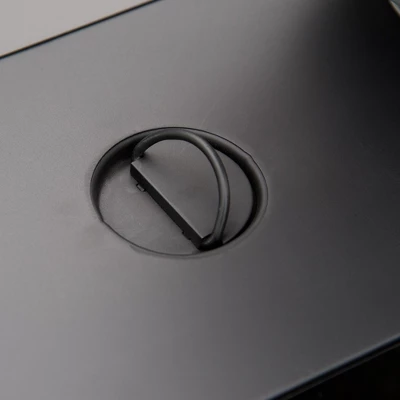 Outsunny 43in Outdoor Propane Gas Fire Pit Table, 50,000 BTU Auto-Ignition Wicker Gas Firepit With Glass Wind Guard, Blue Glass Rock, Brown 7 Outsunny 43in Outdoor Propane Gas Fire Pit Table, 50,000 BTU Auto-Ignition Wicker Gas Firepit With Glass Wind Guard, Blue Glass Rock, Brown - Image 5