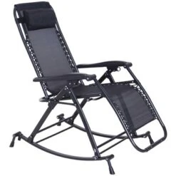 Outsunny Zero Gravity Reclining Rocking Chair, Lounge Rocker, Folding, Pillow, Side Tray, Cup And Phone Holder 14 Outsunny Zero Gravity Reclining Rocking Chair, Lounge Rocker, Folding, Pillow, Side Tray, Cup And Phone Holder -Outsunny GUEST 8fa27118 2b85 41e1 b853 f5706f259306
