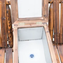 Outsunny Wooden Double Adirondack Chair Loveseat With Inset Ice Bucket, Table, Rustic Look, & Weather-Resistant Varnish 10 Outsunny Wooden Double Adirondack Chair Loveseat With Inset Ice Bucket, Table, Rustic Look, & Weather-Resistant Varnish -Outsunny GUEST 907d9241 9cef 4304 90f1 f1393b22122b