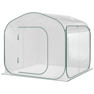 Outsunny 7' X 7' X 6' Portable Walk-in Greenhouse, Pop-up Setup, Outdoor Garden Canopy Hot House, Zipper Door 9 Outsunny 7' X 7' X 6' Portable Walk-in Greenhouse, Pop-up Setup, Outdoor Garden Canopy Hot House, Zipper Door - Image 7