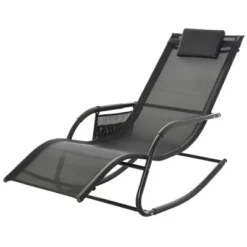 Outsunny Outdoor Rocking Recliner, Sling Sun Lounger With Removable Headrest And Side Pocket For Garden, Patio And Dec 14 Outsunny Outdoor Rocking Recliner, Sling Sun Lounger With Removable Headrest And Side Pocket For Garden, Patio And Dec -Outsunny GUEST 955b3d5c 787f 4f5b 8303 6f875887f10d