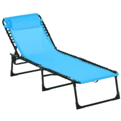 Outsunny Outdoor Folding Chaise Lounge Chair Portable Lightweight Reclining Garden Sun Lounger With 4-Position Adjustable Backrest For Patio, Deck, And Poolside -Outsunny GUEST 97fc7122 70a9 4bb2 8711 a5adbcbb1290
