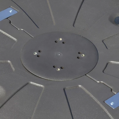 Outsunny Square Cantilever Patio Umbrella Base With 4 Wheels For Easy Moving, Heavy Duty Umbrella Stand, Coffee 7 Outsunny Square Cantilever Patio Umbrella Base With 4 Wheels For Easy Moving, Heavy Duty Umbrella Stand, Coffee - Image 5