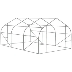 Outsunny 9.8' X 11.4' X 6.8' Outdoor Walk-In Tunnel Greenhouse Hot House With Roll-up Windows, Zippered Door, PE Cover, Green 11 Outsunny 9.8' X 11.4' X 6.8' Outdoor Walk-In Tunnel Greenhouse Hot House With Roll-up Windows, Zippered Door, PE Cover, Green -Outsunny GUEST 9c4e0fab 5930 4d86 bce1 99ba63b6d26f