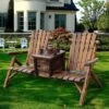 Outsunny Wooden Double Adirondack Chair Loveseat With Inset Ice Bucket, Table, Rustic Look, & Weather-Resistant Varnish 2 Outsunny Wooden Double Adirondack Chair Loveseat With Inset Ice Bucket, Table, Rustic Look, & Weather-Resistant Varnish -Outsunny GUEST 9d1e3260 5e80 4a04 949a 54072b9f1173