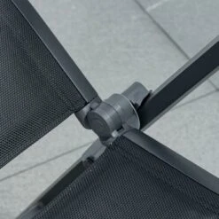 Outsunny Set Of 2 Folding Patio Chairs, Two-Person Camping Chairs With Adjustable Backrest And Padded Seat For Bistro, Deck, Backyard, Black -Outsunny GUEST 9e633f9f 2500 4f75 8cb7 dec2d558ce3e