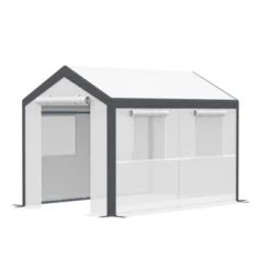 Outsunny Outdoor Walk-In Tunnel Greenhouse Garden Warm Hot House With Roll Up Windows, Zippered Door, & Weather Cover -Outsunny GUEST a17ce0e1 072f 4db7 9d7f 1287496d77b9