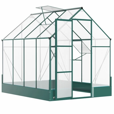 Outsunny Walk-in Plant Polycarbonate Greenhouse With Temperature Controlled Window Hobby Greenhouse For Backyard/Outdoor 9 Outsunny Walk-in Plant Polycarbonate Greenhouse With Temperature Controlled Window Hobby Greenhouse For Backyard/Outdoor - Image 7
