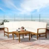 Outsunny 6 Piece L Shape Garden Sofa Set Solid Acacia Wood Garden Furniture Set With A Coffee Table For Yard And Bistro -Outsunny GUEST a3ea603b 652a 4d9f b3f8 280a7001330d