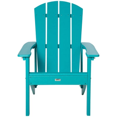 Outsunny Plastic Adirondack Chair, Outdoor Fire Pit Seating HDPE Lounger Chair With High Back And Wide Seat For Patio, Backyard, Garden 5 Outsunny Plastic Adirondack Chair, Outdoor Fire Pit Seating HDPE Lounger Chair With High Back And Wide Seat For Patio, Backyard, Garden - Image 3