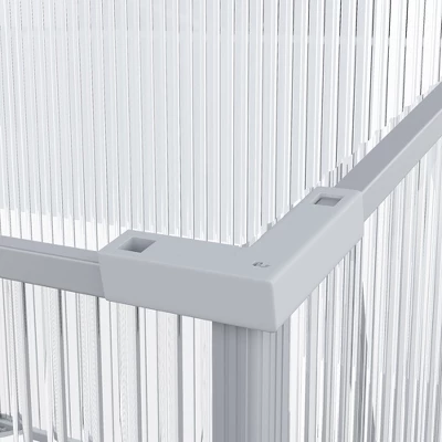 Outsunny Mini Greenhouse Kit, 71" Outdoor Cold Frame With Adjustable Roof, Polycarbonate & Aluminum Frame 7 Outsunny Mini Greenhouse Kit, 71" Outdoor Cold Frame With Adjustable Roof, Polycarbonate & Aluminum Frame - Image 5