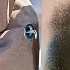 Outsunny Patio Gazebo 15.9' X 12', Netting & Curtains, 2 Tier Double Vented Steel Roof, Hardtop, Ceiling Hooks, Rust Proof Aluminum, Brown -Outsunny GUEST a8361ae0 1f4c 4bcb 85ac 858d2b750321