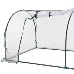 Outsunny Portable Tunneled Greenhouse With Zippered Doors, Water/UV Fighting PVC Cover -Outsunny GUEST b4340187 e7f9 4eb0 ada2 a20cf5284546