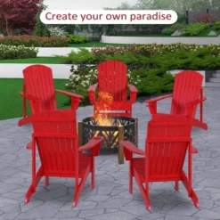 Outsunny 2 Piece Oversized Adirondack Chair Set, Outdoor Fire Pit And Porch Seating, Classic Log Lounge W/ Built-in Cupholder For Patio, Backyard, Red 10 Outsunny 2 Piece Oversized Adirondack Chair Set, Outdoor Fire Pit And Porch Seating, Classic Log Lounge W/ Built-in Cupholder For Patio, Backyard, Red -Outsunny GUEST b6c72db9 4305 4a14 9b7f 769b64ac2e45
