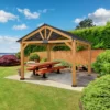 Outsunny 11x13 Hardtop Gazebo With Wooden Frame, Permanent Metal Roof Gazebo Canopy With Ceiling Hook For Garden, Patio, Backyard 1 Outsunny 11x13 Hardtop Gazebo With Wooden Frame, Permanent Metal Roof Gazebo Canopy With Ceiling Hook For Garden, Patio, Backyard -Outsunny GUEST ba5bd69b 511a 44ec bd3e d866693c37e3