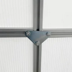 Outsunny Aluminum Greenhouse, Polycarbonate Walk-in Garden Greenhouse Kit With Adjustable Roof Vent, Rain Gutter And Sliding Door For Winter, Silver -Outsunny GUEST bbae630c e70b 4067 a88c 10070e103173