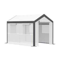 Outsunny Outdoor Walk-In Tunnel Greenhouse Garden Warm Hot House With Roll Up Windows, Zippered Door, & Weather Cover -Outsunny GUEST c4d2885e 06c3 4a9d a1c8 6c1cdb020cbd