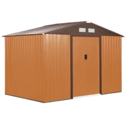 Outsunny Metal Storage Shed Garden Tool House With Double Sliding Doors, 4 Air Vents For Backyard, Patio -Outsunny GUEST c5c05623 ff9f 425a b060 3dadcc44c727