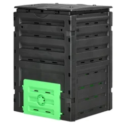 Outsunny 120 Gallon Compost Bin, Large Composter With 80 Vents And 2 Sliding Doors, Lightweight & Sturdy -Outsunny GUEST caf2b097 5b92 49ce 9b6e 6ba3f3ff95e1