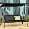 Outsunny Patio Swing Chair With Canopy, Seats 2 Adults Loveseat Bench With Canopy, Armrests, A-Frame Steel, Breathable Mesh, Black 1 Outsunny Patio Swing Chair With Canopy, Seats 2 Adults Loveseat Bench With Canopy, Armrests, A-Frame Steel, Breathable Mesh, Black -Outsunny GUEST d0c04fec 851f 4bf7 a756 255244364405