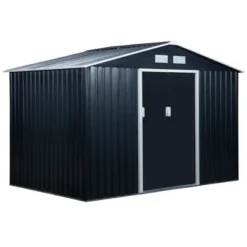 Outsunny Metal Storage Shed Garden Tool House With Double Sliding Doors, 4 Air Vents For Backyard, Patio -Outsunny GUEST d0d4c0ee 9374 415b afa4 636db8d8ea21