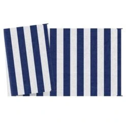 Outsunny RV Mat, Outdoor Patio Rug / Large Camping Carpet With Carrying Bag, 9' X 18', Waterproof Plastic Straw, Reversible, Blue & White Striped -Outsunny GUEST d235f365 352a 42f8 a14b 5d3bfdd35a67